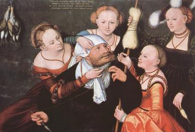 CRANACH, Lucas the Elder Hercules and Omphale (mk08) oil painting image